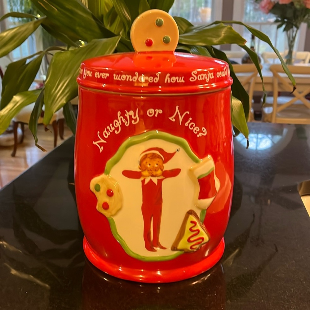 "Elf on the Shelf" Ceramic Cookie Jar